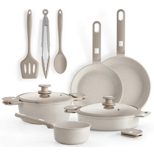 BATERIA CALDEROS MONIX DENMARK GRANITE 10 PIEZAS